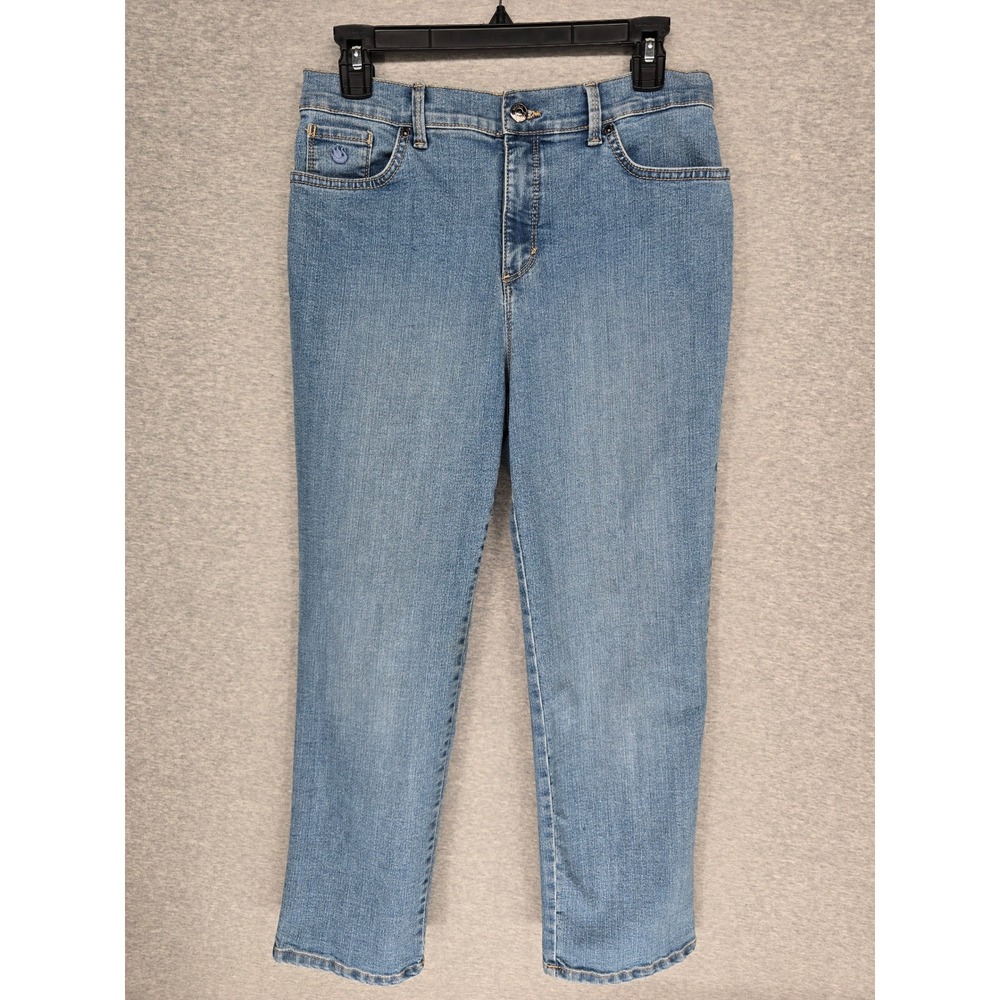 Gloria Vanderbilt Amanda Tapered Jeans 10P Blue Medium Wash High Rise Petite